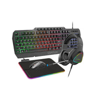 Vertux kit Combo 4-in-1 Gaming Starter Kit Keyboard Mouse Mouse Pad Rgb Headset Rgb Rainbow Led Backlit - VERTUKIT4IN1
