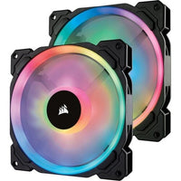 Corsair LL Series LL140 RGB, 140mm Dual Light Loop RGB LED PWM Fan, 2 Fan Pack with Lighting Node PRO