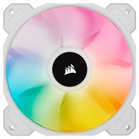 Corsair iCUE SP120 RGB Elite Performance 120mm White PWM Fan - Triple Pack with Lighting Node CORE