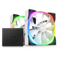 NZXT 140mm Aer RGB 2 Premium PWM White Fan Twin Pack