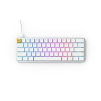 Glorious GMMK White Ice Edition Brown Switch Mechanical Keyboard - Compact