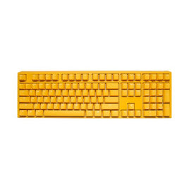 Ducky One 3 RGB Blue Switch Mechanical Gaming Keyboard (Arabic Layout) - Yellow Ducky