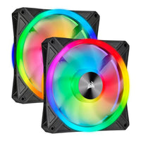 Corsair iCUE QL140 RGB 140mm PWM Dual Fan Kit with Lighting Node CORE Cooling Fans