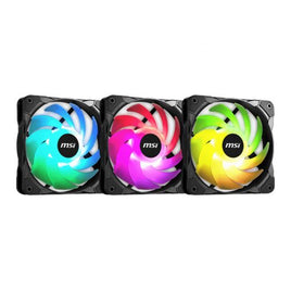 MSI MAX F12A-3 Addressable RGB 120mm Fan 3x Fans- PACK