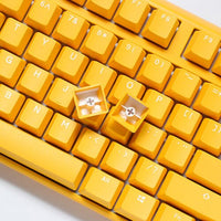 Ducky One 3 RGB Blue Switch Mechanical Gaming Keyboard (Arabic Layout) - Yellow Ducky