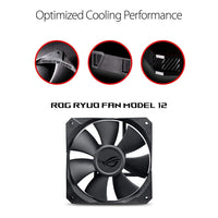 ASUS ROG RYUO 240 RGB AIO Liquid CPU Cooler 240mm Radiator Dual 120mm 4-Pin PWM Fan with OLED Panel & Fan Control 1.77"