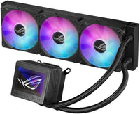 Asus ROG RYUJIN III 360 ARGB Black 360mm Radiator, 3.5" Full Color LCD, 3x 120mm Magnetic Daisy-chainable Fan, 21.08 CFM Airflow, 2200 RPM Speed, PWM/ DC Control