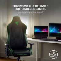 Razer Iskur X - XL Ergonomic Gaming Chair, Multi-layered Synthetic Leather, (Size - XL) RZ38-03960100-R3G1 - Black & Green
