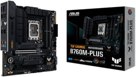ASUS TUF GAMING B760M-PLUS LGA1700 mATX Motherboard, Intel B760 Chipset, 4x DIMM DDR5, Up to 192GB Capacity, Realtek 2.5Gb Ethernet, 2x M.2