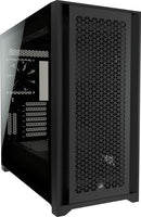Corsair 5000D Airflow Tempered Glass, 2 x USB 3.0 / 1 x USB 3.1 Type-C / Audio In&Out, Radiator 360mm, Steel / Plastic / Tempered Glass, Mid-Tower ATX PC Case - Black