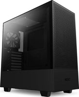 NZXT H510 Flow Compact ATX Mid Tower Case, 280mm Radiator Supported, Tempered Glass Panel, 2x USB 3, 2x 120mm Fan, Matte Black Edition
