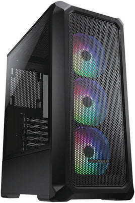 Cougar Archon 2 Mesh RGB Mid Tower ATX Gaming Case, 7 Expansion Slots, 120mm Fan Support, Tempered Glass Left Panel, Support Up To 360mm Radiator, 2.5'' / 3.5" Drive Bays, Black