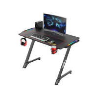 Twisted Minds Z Shaped RGB Carbon Fiber Texture Gaming Desk