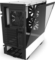 NZXT H510 Elite RGB ATX Mid Tower Case, Tempered Glass, Including AER RGB 2 Fans, White