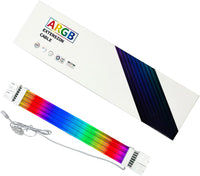 PC argb Extension Cable Strimer，RGB PSU Sleeved Cable Extension 30cm Length,18AWG Power Supply Sleeved Cable White Argb for Computer Gaming Case 2x8 pin