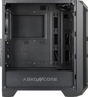 ABKONCORE Helios H600X SYNC RGB CASE 200mm Spectrum fan *2 in Front 120mm Hurricane Spectrum fan*1 in Rear With SYNC Control Hub Tempered Glass for Left and Right panel