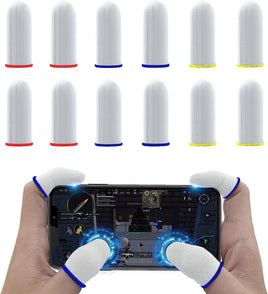 MERTTURM Anti Sweat Gaming Finger Sleeves, Premium Super-thin Breathable Silver Fiber Thumb Finger Gloves, High Touch Sensitivity for Phone Shooting Game PUBG, COD, FORTNITE, LEGENDS