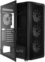 Galax Revolution 07 ATX Computer Case, SPCC+Tempered Glass, Up to 360mm Radiator Support, Up to 330mm VGA Card Length,3x USB Ports/HD Audio Support I/O, Black
