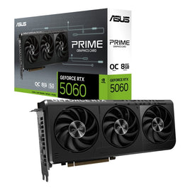 ASUS Prime GeForce RTX 5060 8GB GDDR7 OC Edition Graphic Card - Black, DLSS 4