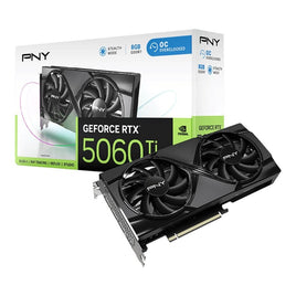PNY NVIDIA GeForce RTX 5060 Ti 8GB OC Dual Fan Graphic Card - Black, DLSS 4