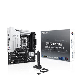 ASUS PRIME Z890M-PLUS WIFI DDR5 LGA 1851 M-ATX Motherboard - White
