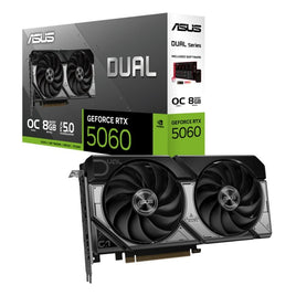 Asus Dual GeForce RTX 5060 OC 8GB GDDR7 Graphic Card - Black, DLSS 4