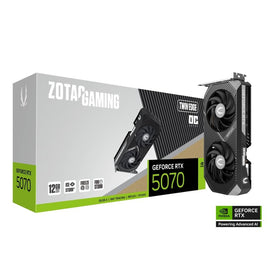 ZOTAC GAMING GeForce RTX 5070 Twin Edge OC 12GB GDDR7 Graphic Card - Black, DLSS 4