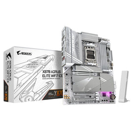 Gigabyte X870 AORUS ELITE WIFI7 ICE AM5 ATX Motherboard - White | MOT-GIG-03320