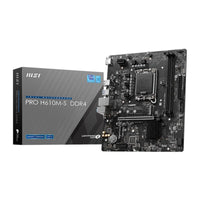 MSI PRO H610M-S DDR4 Intel LGA 1700 M-ATX Motherboard - Black
