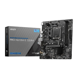 MSI PRO H610M-S DDR4 Intel LGA 1700 M-ATX Motherboard - Black