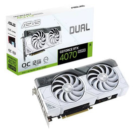 ASUS Dual RTX 4070 SUPER OC 12GB White GDDR6X Graphics Card, DLSS 3