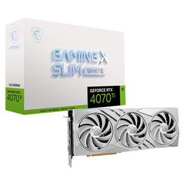 MSI RTX 4070 Ti Gaming X SLIM 12GB White GDDR6X Graphics Card - White, DLSS 3