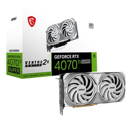 MSI RTX 4070 Ti SUPER VENTUS 2X WHITE OC 16GB GDDR6X Graphics Card, DLSS 3