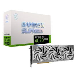 MSI RTX 4070 SUPER GAMING X SLIM 12GB White GDDR6X Graphics Card, DLSS 3