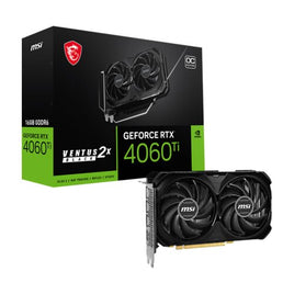 Msi RTX 4060 Ti Ventus 2X Black OC 16GB GDDR6 Graphics Card - DLSS 3