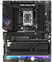 ASRock PHANTOM GAMING Z790 Riptide WiFi ATX DDR5 LGA1700 Motherboard, Intel Z790 Chipset, Wi-Fi 7 / 2.5G LAN, PCIe 5, 5x M.2, HDMI / DP, USB-C / 2.0