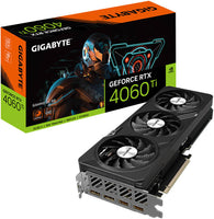 GIGABYTE RTX­­ 4060 Ti GAMING OC 16GB GDDR6 128 bit Memory, 2595 MHz Core Clock, 18Gbps Memory Speed, 4352 CUDA, PCI-E 4.0, DP 1.4a*2 HDMI 2.1a*2, Black