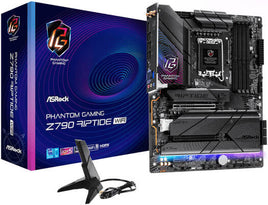 ASRock PHANTOM GAMING Z790 Riptide WiFi ATX DDR5 LGA1700 Motherboard, Intel Z790 Chipset, Wi-Fi 7 / 2.5G LAN, PCIe 5, 5x M.2, HDMI / DP, USB-C / 2.0