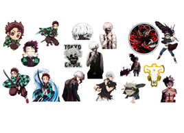 Asta , Tanjiro and Ken Kaneki Assorted Stickers
