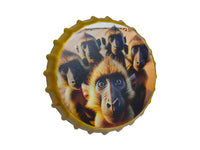 5 Monkeys Big Bottle Cap Wall Decoration