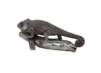 Electroplated Silver Chameleon Ornament (On Branch)