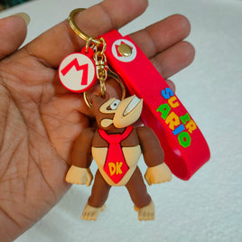 Party Gifts Kids Trinkets Ornaments Car keyring Birthday Gift Car Accessories Character Dolls Mario Bros Keychain Donkey Kong Pendant Cartoon