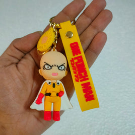 One Punch Man Silicon Keychains with strap and Bagcharm
