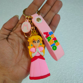 Game Super Mario Bros Kawaii Keychain Dolls Princess Anime Figures Toy Creative Cartoon Bag Ornaments Kids Birthday Xmas Gift