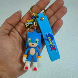Soft Pvc Sonic Keychain,6cm Hedgehog Rubber Key Chain,Sonic Hedgehog Pendant Keychain For Decoration