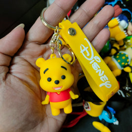 Disney Keyring Cartoon Winnie the Pooh Cute Doll Keyring Fashion Couple Bag Ornament Key Chain Car Pendant Gift Key chain