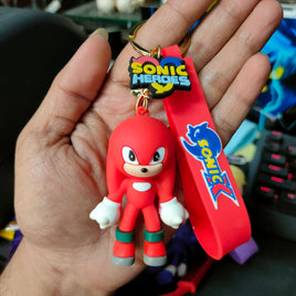 New Anime Cute Sonic Knuckles Doll Cartoon Key chain Boy Girl Bag Pendant Accessories Car Key Chain Ring Charm Creative Birthday Toy Gift