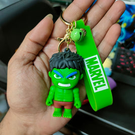 New Disney Marvel Green Hulk PVC Bags Hanger Pendant Keychains Key Rings