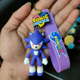 Cute Shadow the Hedgehog Key Ring Anime Character Figure Toys Sonic Keyring Car Keyring Sonic Doll Keychain Anime Keychain