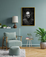 Joker B/W Poster with Frame